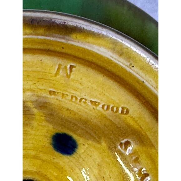 Wedgwood England Antique Late 1800's Majolica Small Comport Floral Motifs-Rare - Picture 14 of 14